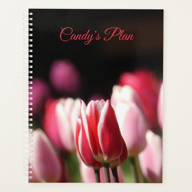 Agenda Tulipa Vermelha e Branca (Frente)