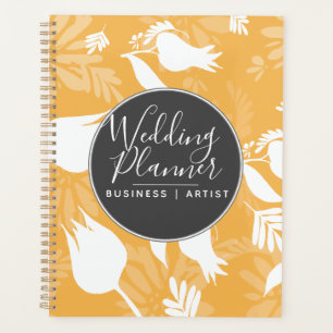 Agenda Tulipas Amarelas Rosa Silohuette Floral Casamento
