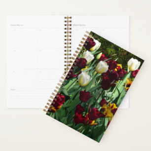 Agenda Tulipas Marrons e Amarelas Floral Colorido