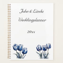 Agenda Tulipas no Azul Delft, personalizáveis