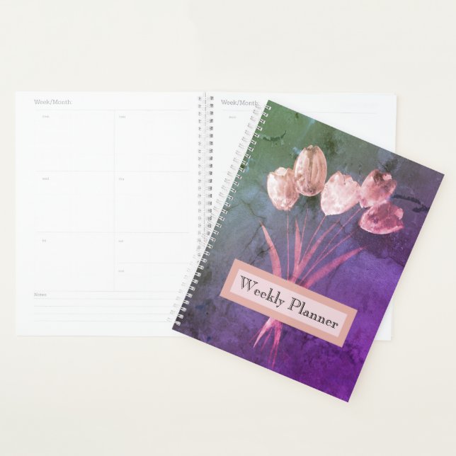 Agenda Tulipas Rústicas Aquarela (Exibição)