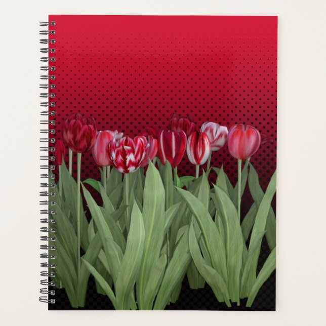 Agenda Tulipas Vermelhas no Gradiente (Frente)