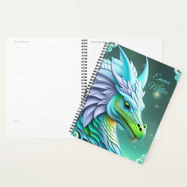 Agenda Türkiser Drache, fantasievolle Digital Art (Exibição)