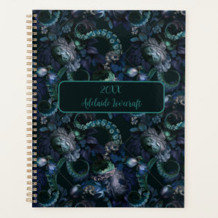 Agenda Turquesa Gótica Cthulhu Tentáculo Personalizado