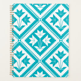 Agenda Turquoise Floral Quilt Planner