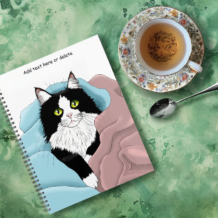 Agenda Tuxedo preto branco cobertores de gato branco cor-