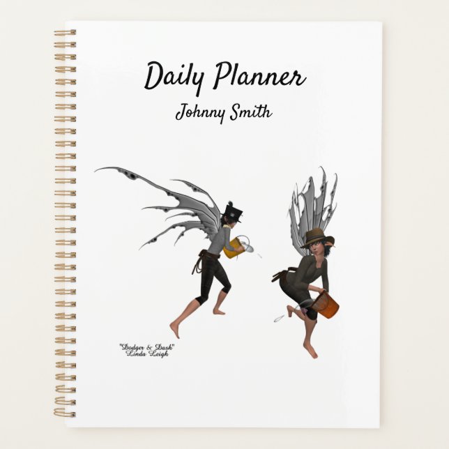 Agenda Twin Boy Rain Faeries Daily Planner (Frente)