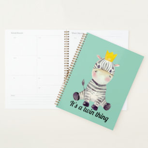 Agenda Twin Zebra Divertido