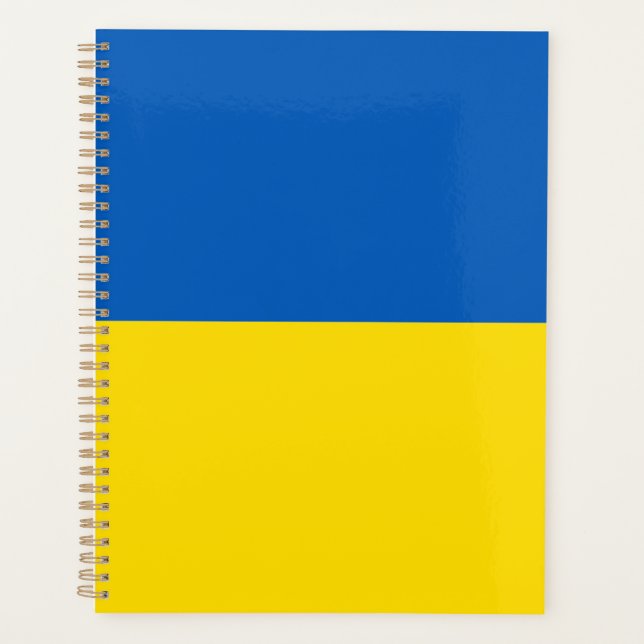 Agenda Ucrânia bandeira azul e amarela (Frente)
