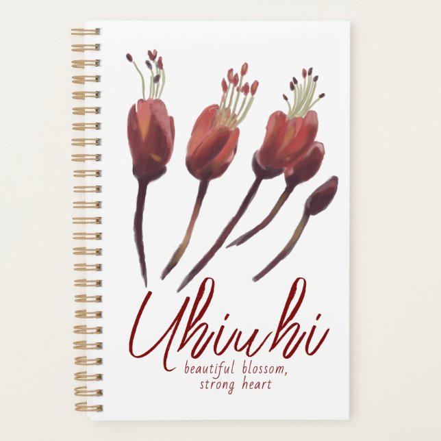 Agenda Uhiuhi Blossom Rare Native Hawaiian Elegant Floral (Frente)