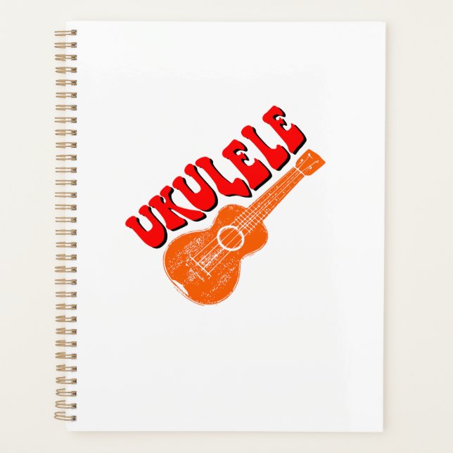 Agenda Ukulele Groovy Text Art (Frente)