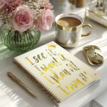  Ultra Chic Gold & Pérola Marfim Motivacional Luxo