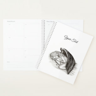Agenda Um anjo adormecido, Design preto e branco