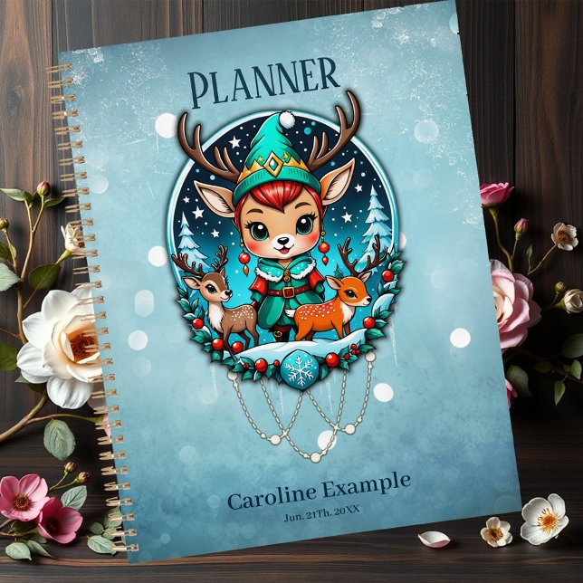 Agenda Um belo estilo cartoon rener elf (Criador carregado)