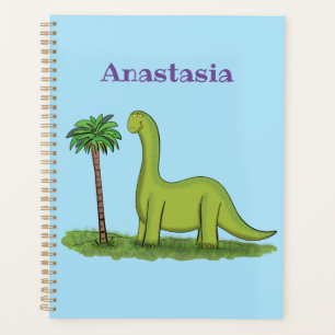 Agenda Um desenho animado de brontosaurus dinossauros, ve