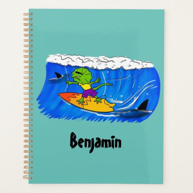 Agenda Um desenho animado de lagarto-do-pescoço (Frente)