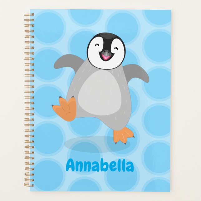 Agenda Um desenho animado de pintinho de pinguim feliz e  (Frente)