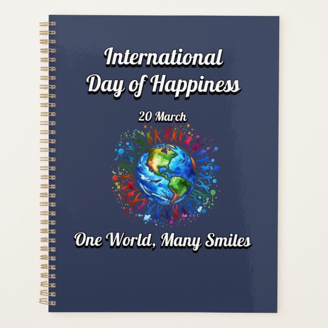 Agenda Um mundo muitos sorrisos. Dia da Felicidade. (Frente)