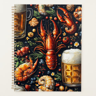 Agenda Um padrão para amantes de cerveja e frutos do mar.