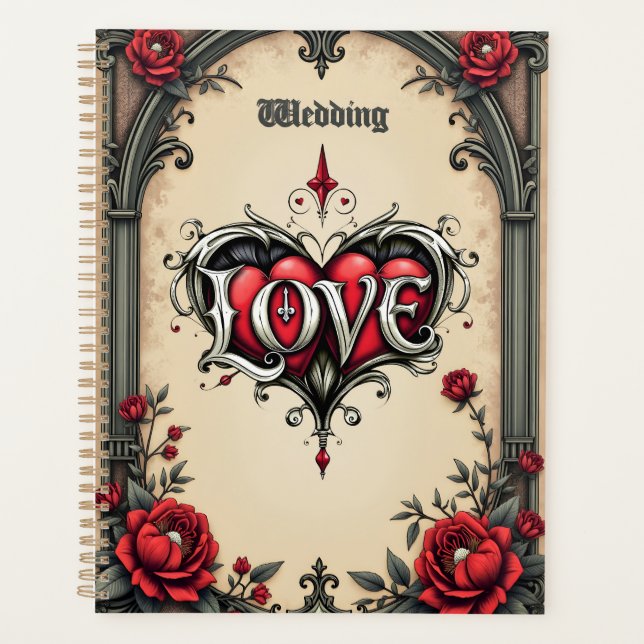 Agenda Um romance gótico. Um ornamentado, estilo gótico (Frente)