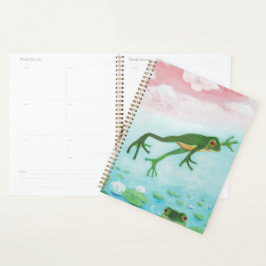 Agenda Um Sapo Passa Para A Ilustração Do Pond