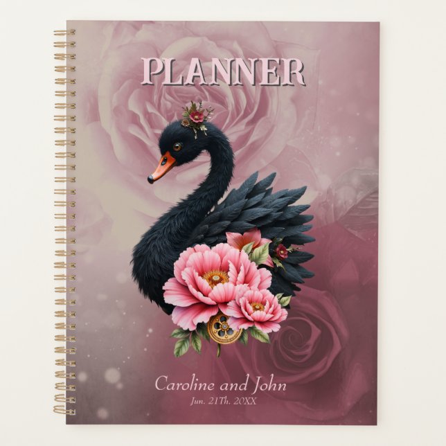 Agenda Um toque de rosa e brilho de cisne. (Frente)