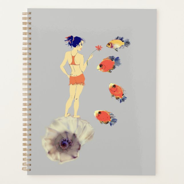 Agenda Uma garota com uma flor (Frente)