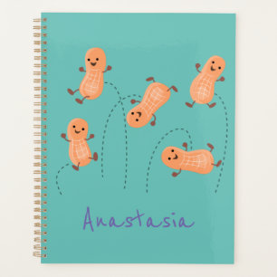 Agenda Uma ilustração de desenho animado de amendoins d
