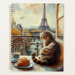 Agenda Uma manhã em Paris Ginger Cat em um café