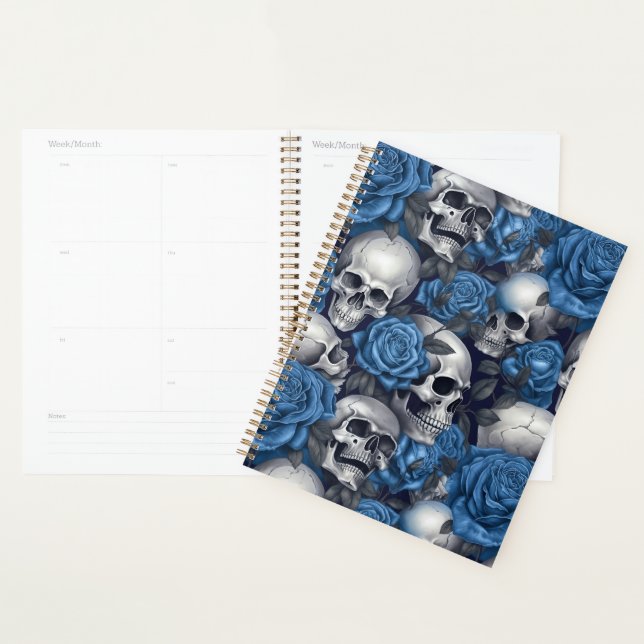 Agenda Uma Série de Caveira e Rosas Design 12 (Exibição)