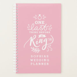 AGENDA UMA ÚLTIMA COISA ANTES DO ANEL