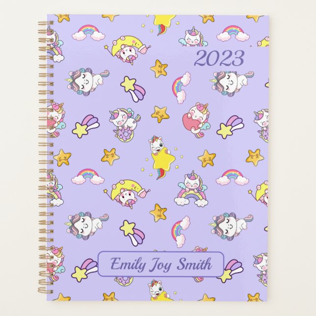 Agenda Unicorn Rainbow Star Leve Puro Pensada (Frente)