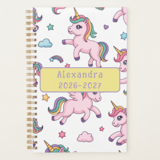 Agenda Unicórnio Arco-íris Fofo