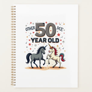 Agenda Unicórnio Cavalo Gráfico Vintage Engraçado Anivers