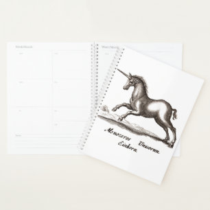 Agenda unicórnio executando desenho mágico