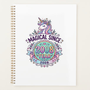Agenda Unicórnio Mágico Desde Ano Design Gráfico Zazzle D