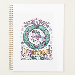 Agenda Unicórnio Tenha um Natal Muito Unicórnio Negrito T
