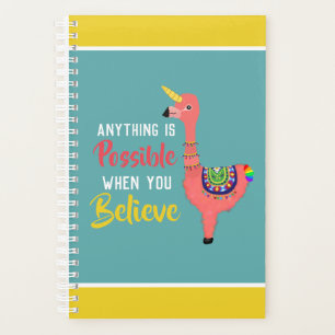 Agenda Uniflama Motivacional: Unicorn-Flamingo-lama
