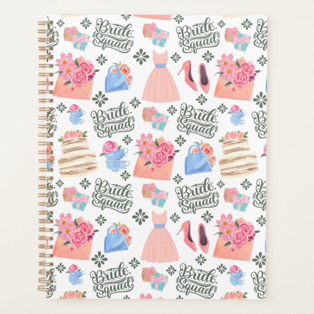Agenda Unique Bridesmaid Wedding Organizer Planner (Frente)
