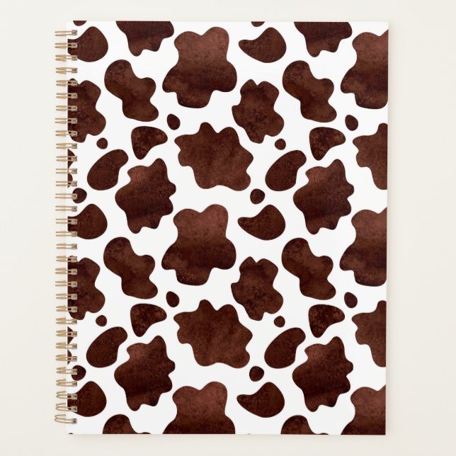Agenda Unique Brown Cow Print Planner Journal (Frente)