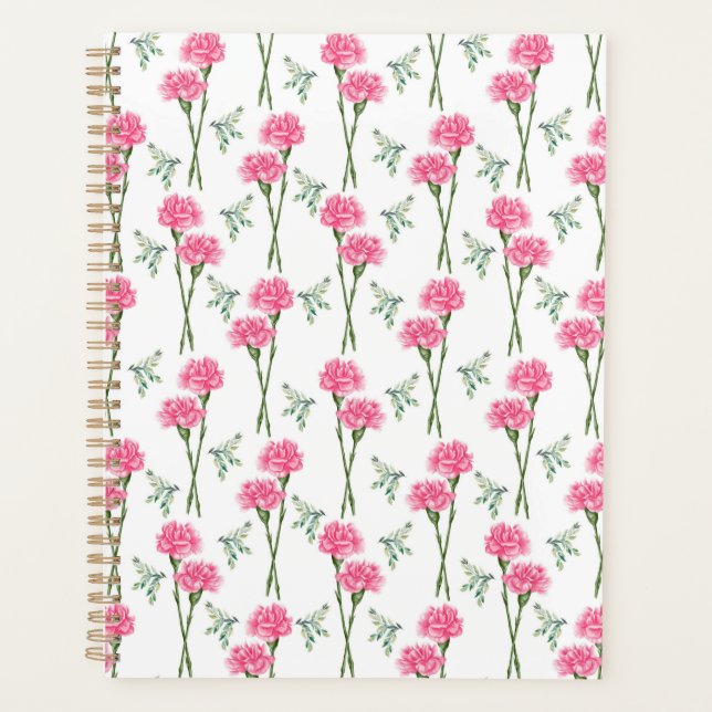 Agenda Unique Carnation Floral Planner Journal (Frente)