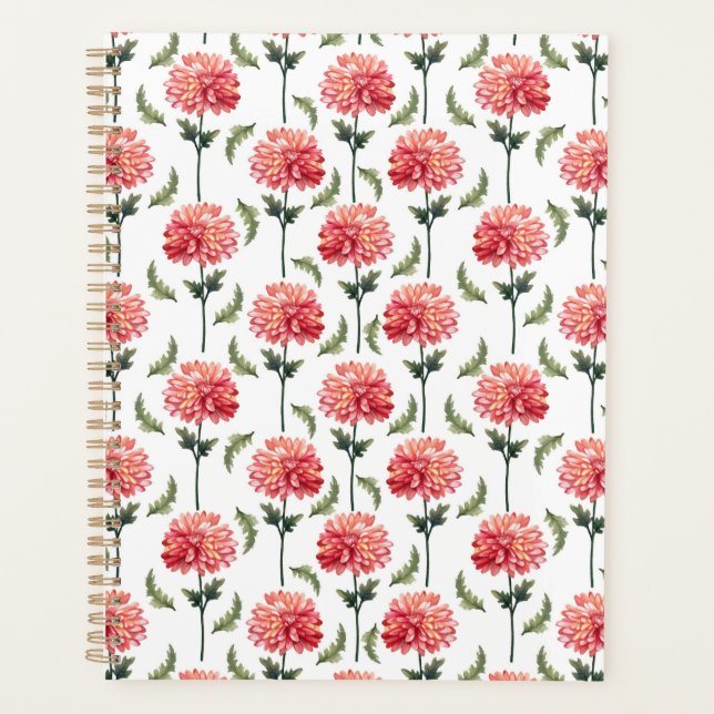 Agenda Unique Chrysanthemum Floral Planner Journal (Frente)