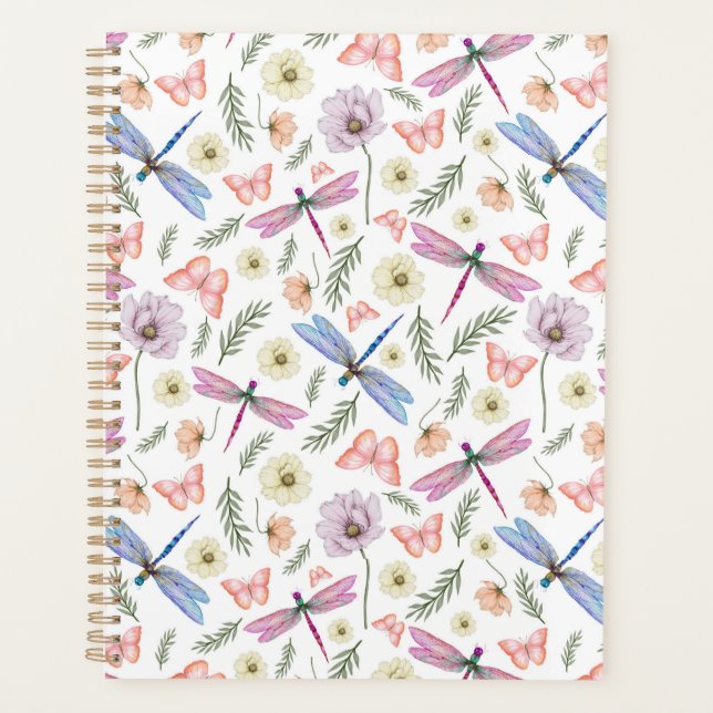Agenda Unique Dragonflies & Butterflies Planner Journal (Frente)