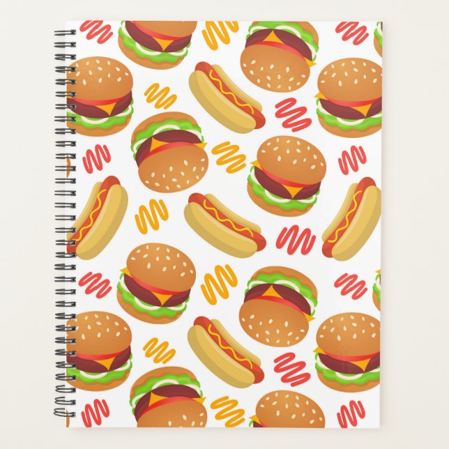Agenda Unique Hamburgers & Hotdogs Planner Journal (Frente)