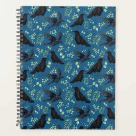 Agenda Unique Ravens Planner Journal in Blue