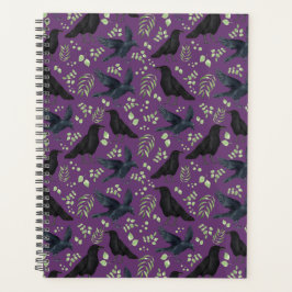 Agenda Unique Ravens Planner Journal in Purple