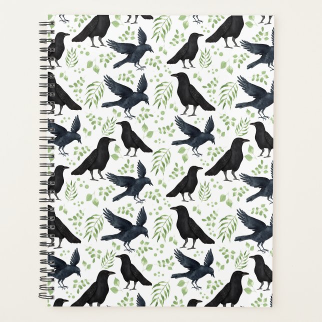 Agenda Unique Ravens Planner Journal in White (Frente)