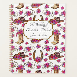 Agenda Unique Rustic Wedding Planner for Bride & Groom