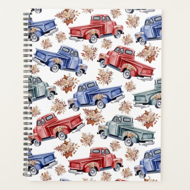 Agenda Unique Vintage Trucks Planner Journal (Frente)