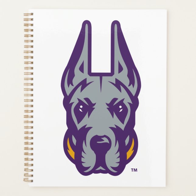 Agenda Universidade de Albany Great Dane Mascot Head (Frente)